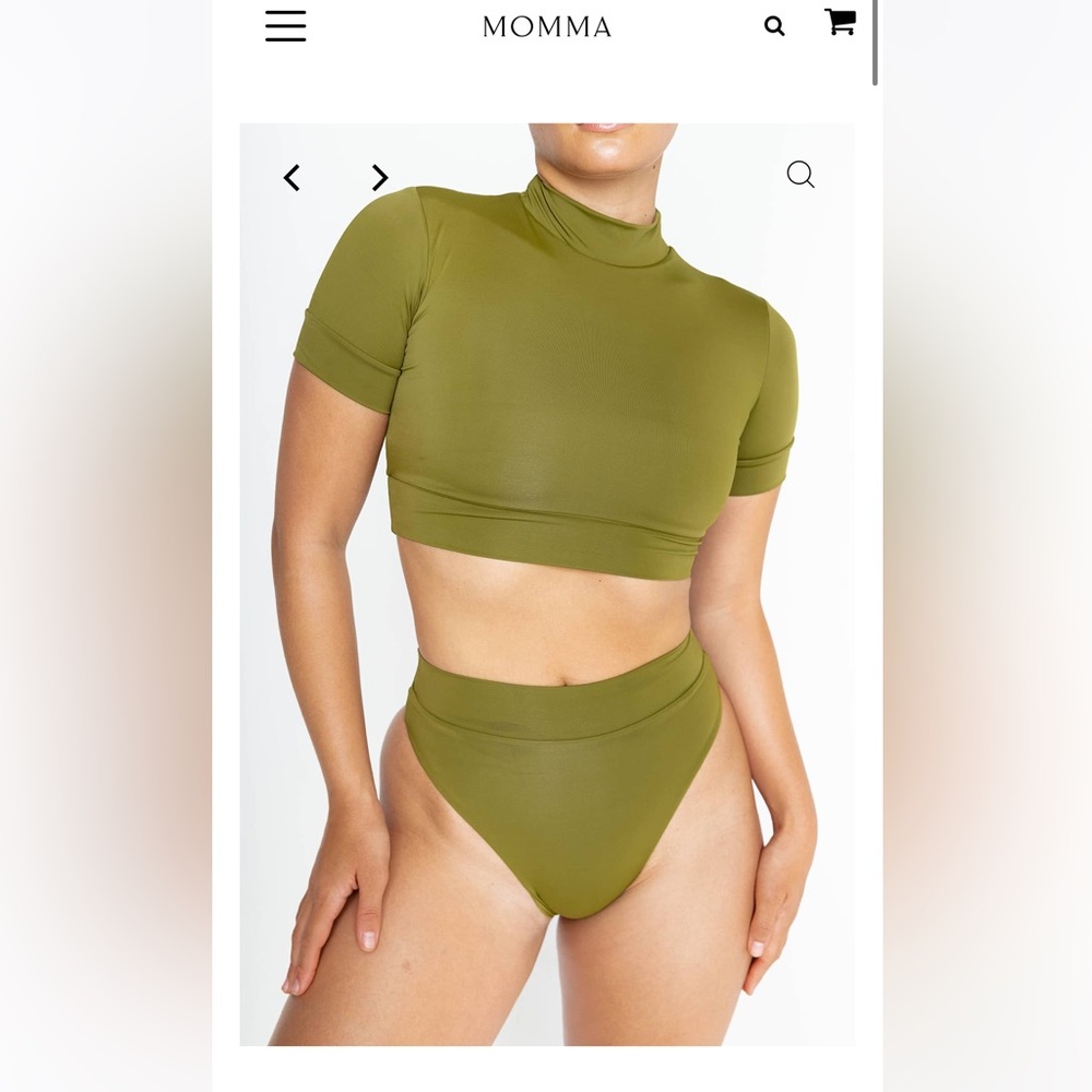 Momma Loves You Roxanne Crop and Rylee Jo Bottoms in Moss